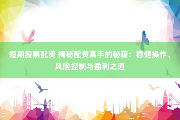 短期股票配资 揭秘配资高手的秘籍：稳健操作、风险控制与盈利之道